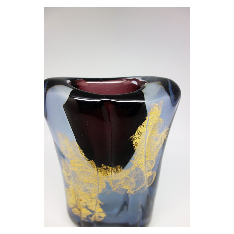 Sommerso vase in glass, Alfredo BARBINI - 1960s