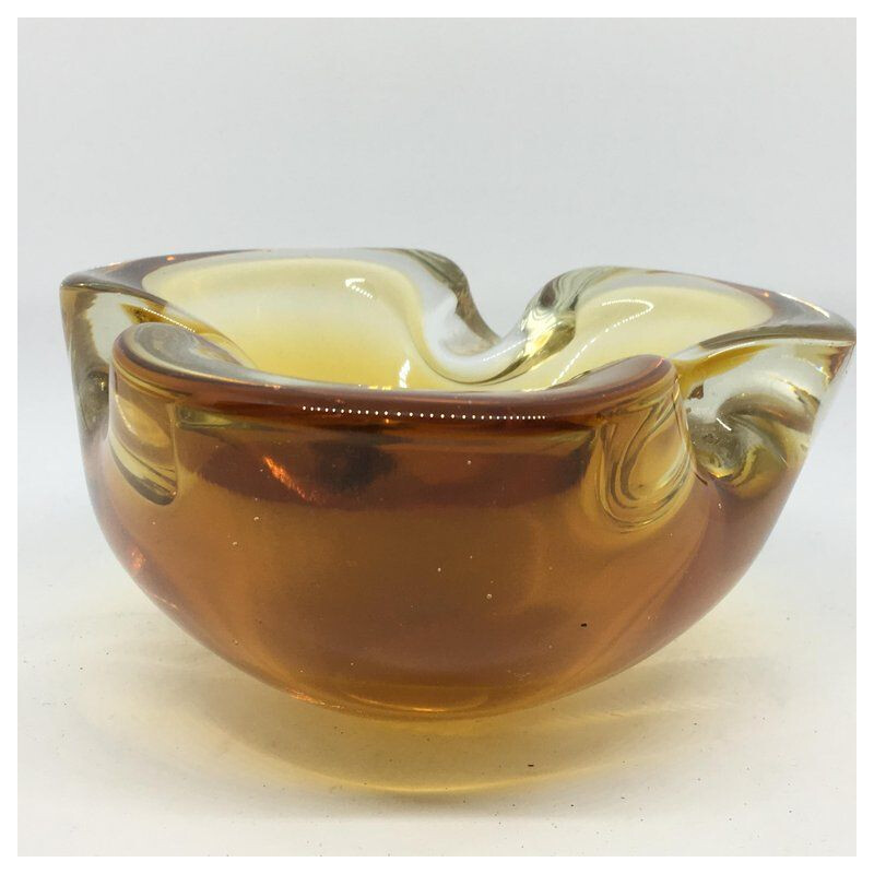 Vintage Italian Sommerso ashtray in murano glass