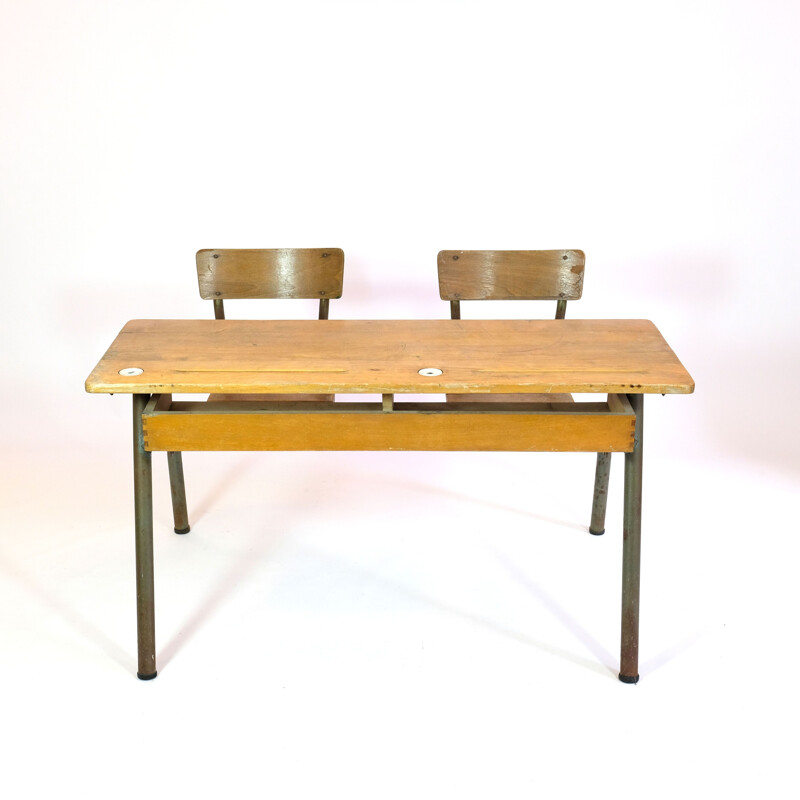 Vintage French 2-seater desk