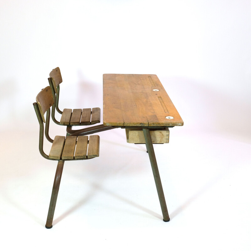 Vintage French 2-seater desk