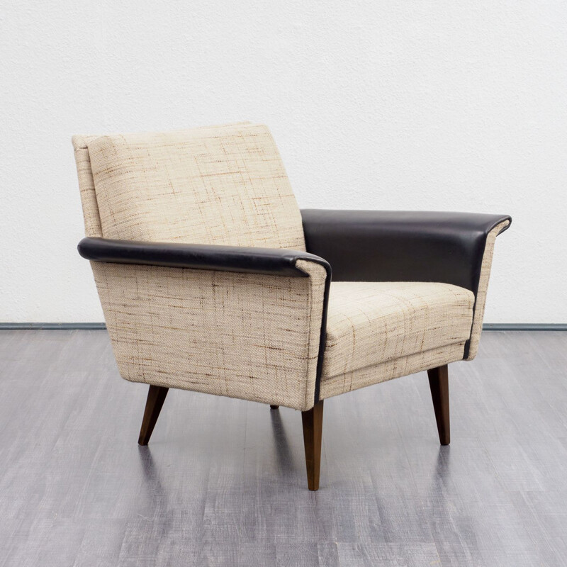 Vintage armchair 1960s leather armrests