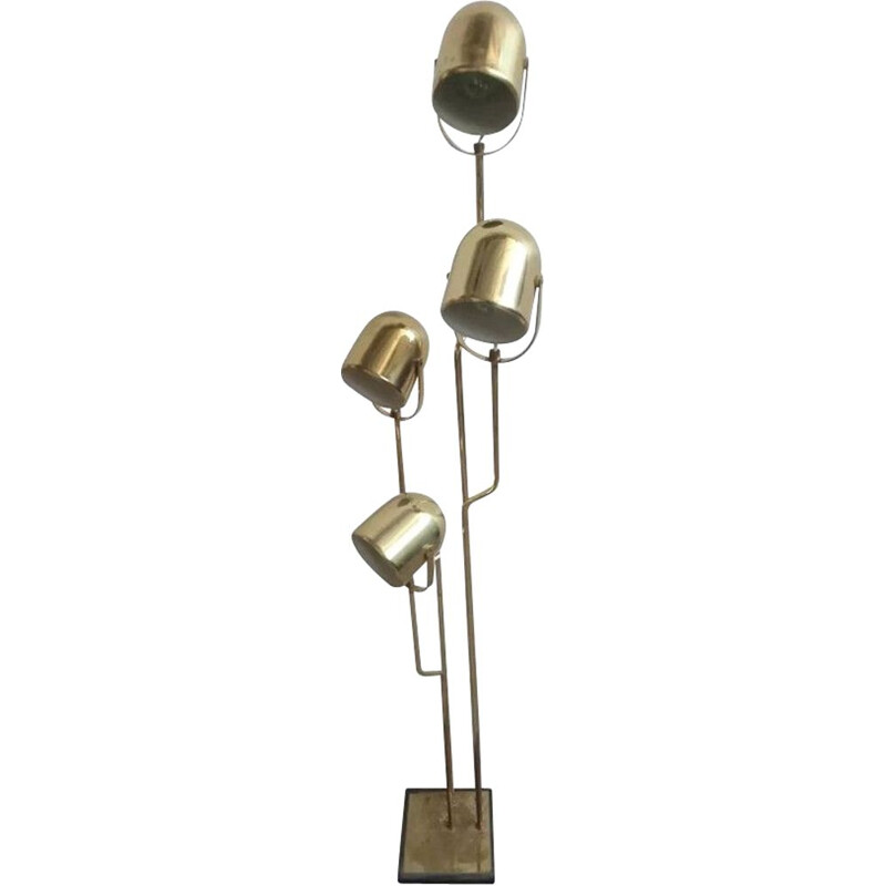 Vintage floor lamp in brass by Goffredo Reggiani