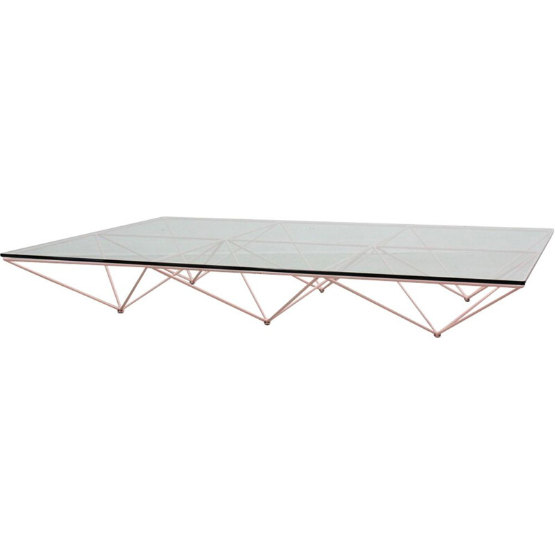 Vintage pink Alanda coffee table by Paolo Piva