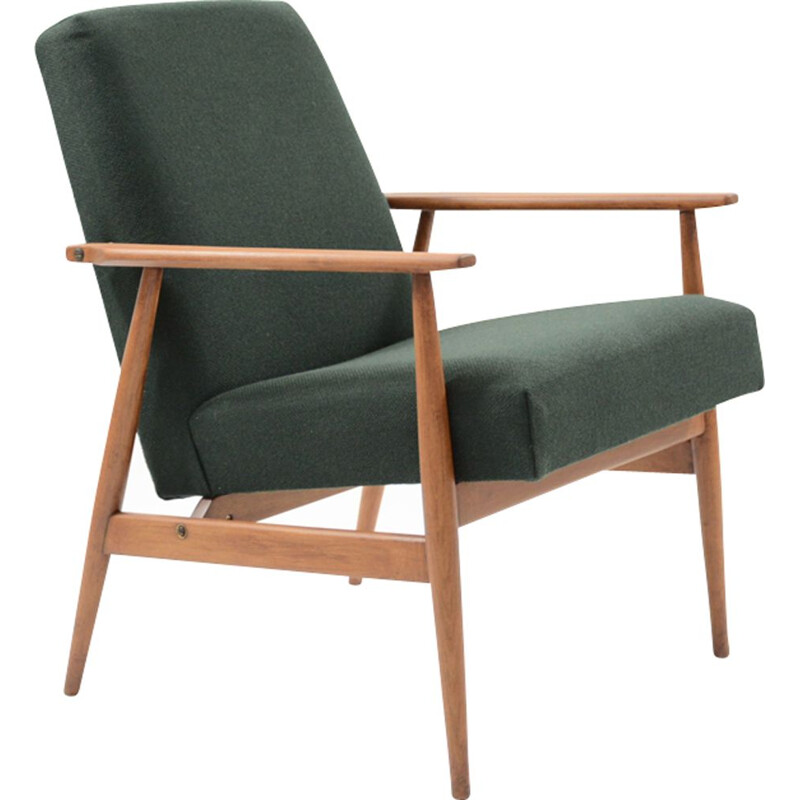 Fauteuil vert sapin vintage par Fox