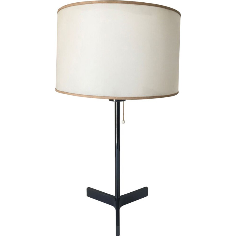 Vintage brass table lamp by Roger Fatus for Disderot, 1950