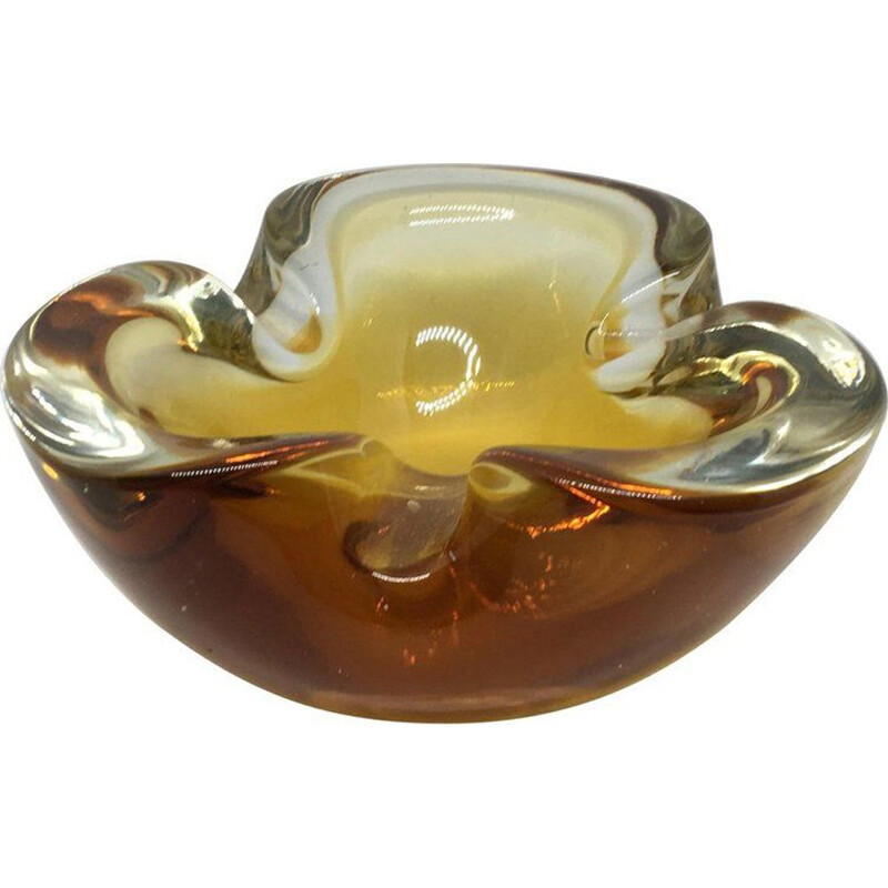 Vintage Italian Sommerso ashtray in murano glass