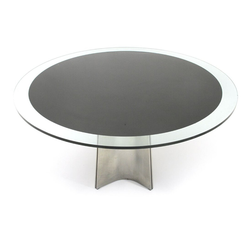 Vintage Italian round dining table Ufo by Luigi Saccardo for Arrmet