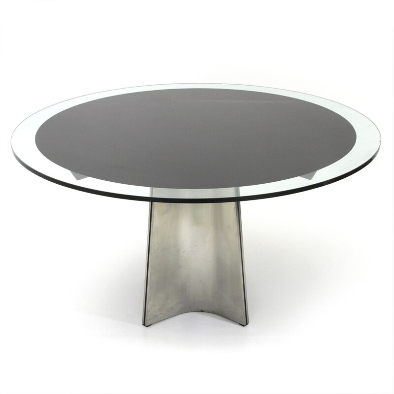 Vintage Italian round dining table Ufo by Luigi Saccardo for Arrmet