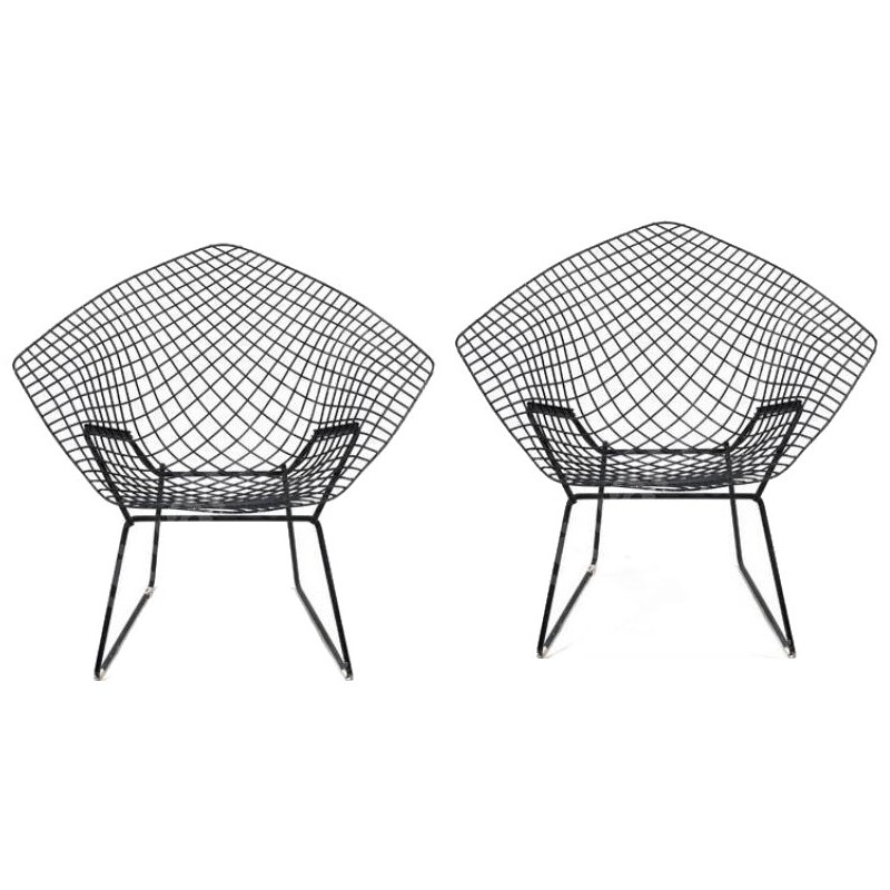 Paire de fauteuils "Diamant", Harry BERTOIA - années 70