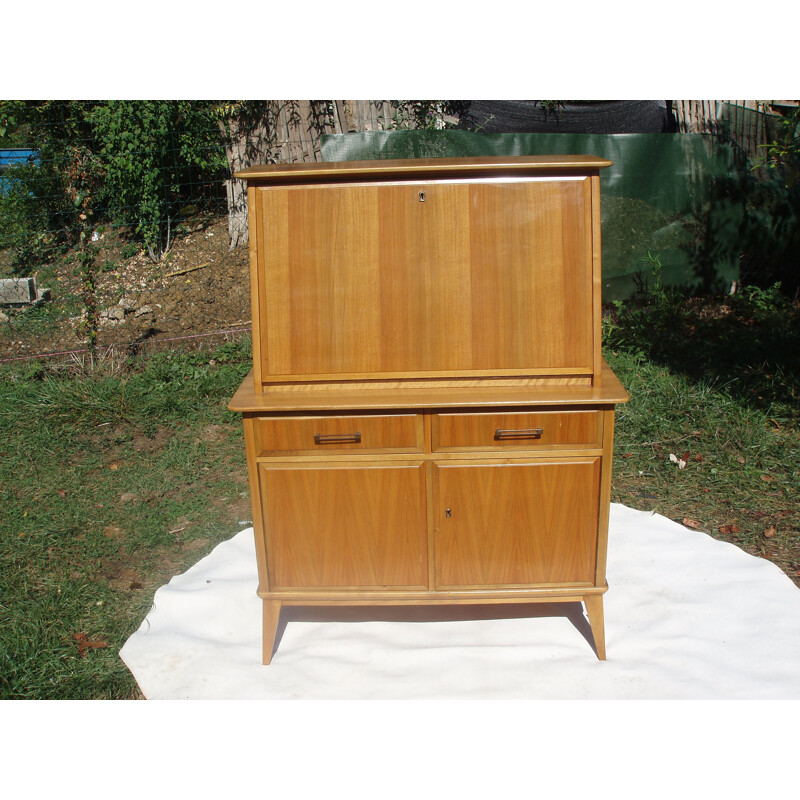 Vintage Secretary with 2 drawers and compass foot