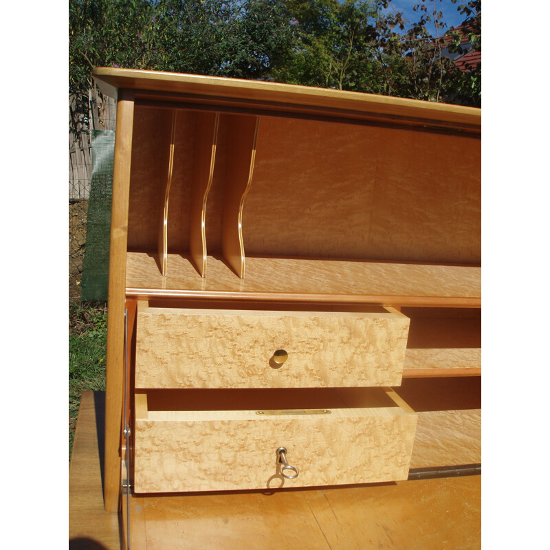 Vintage Secretary with 2 drawers and compass foot