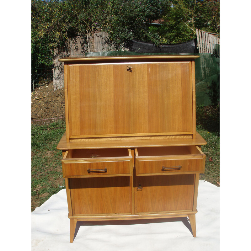 Vintage Secretary with 2 drawers and compass foot