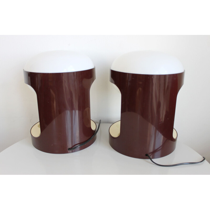 Set of 2 vintage table lamps KD29 by Joe Colombo for Kartell