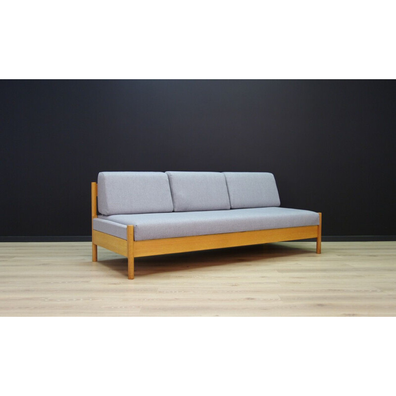 Vintage Danish grey 3-seater sofa