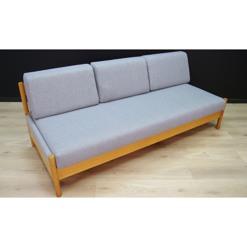 Vintage Danish grey 3-seater sofa