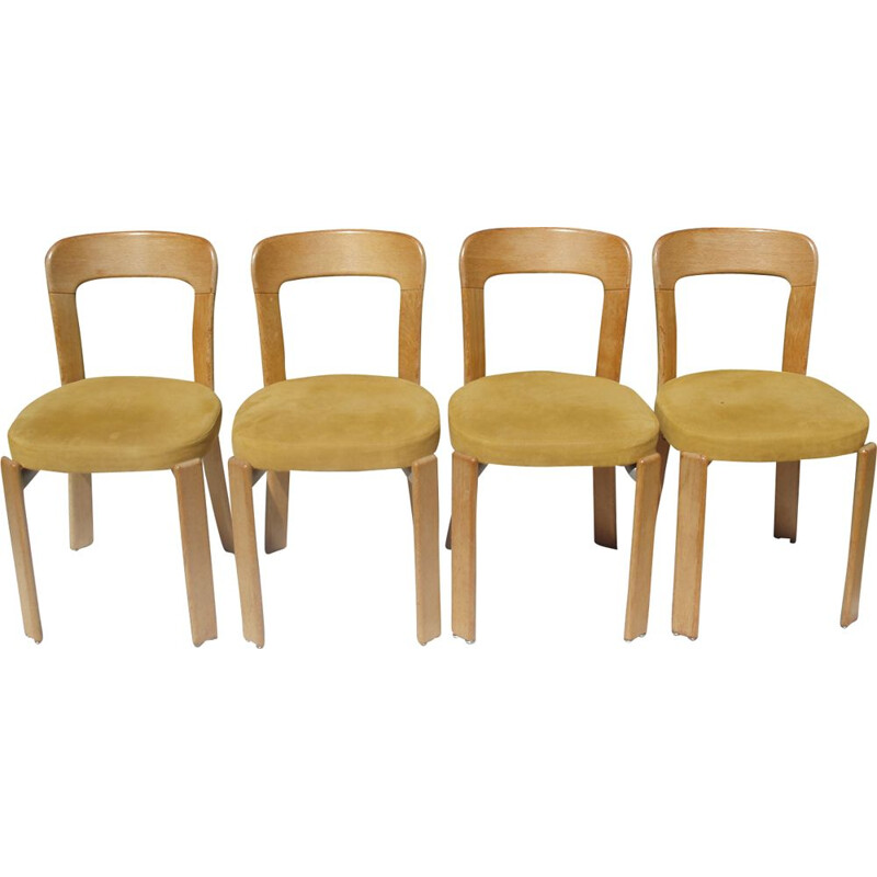 Suite de 4 chaises vintage Bruno Rey