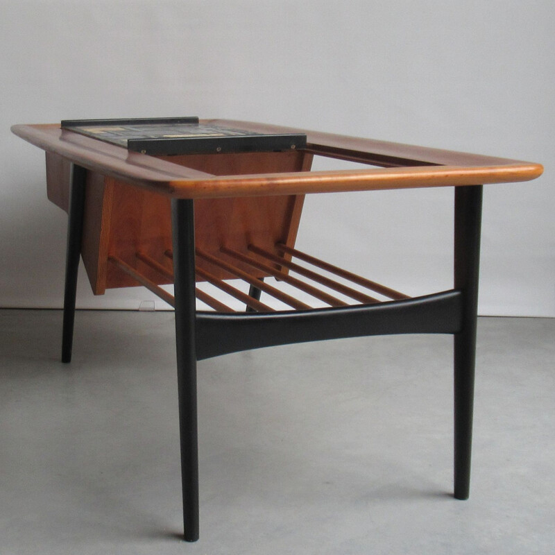 vintage coffee table with bar by Alfred Hendrickx to Belform