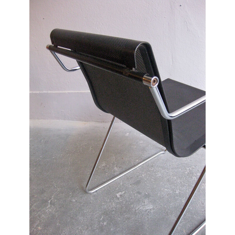 Vintage office chair in black and chrome metal for Techo