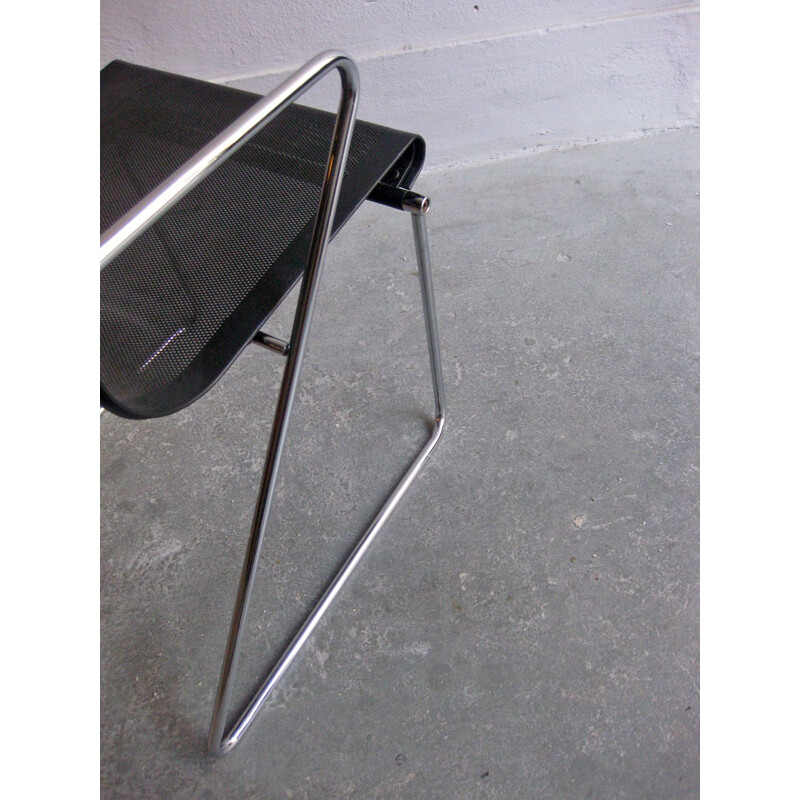 Vintage office chair in black and chrome metal for Techo