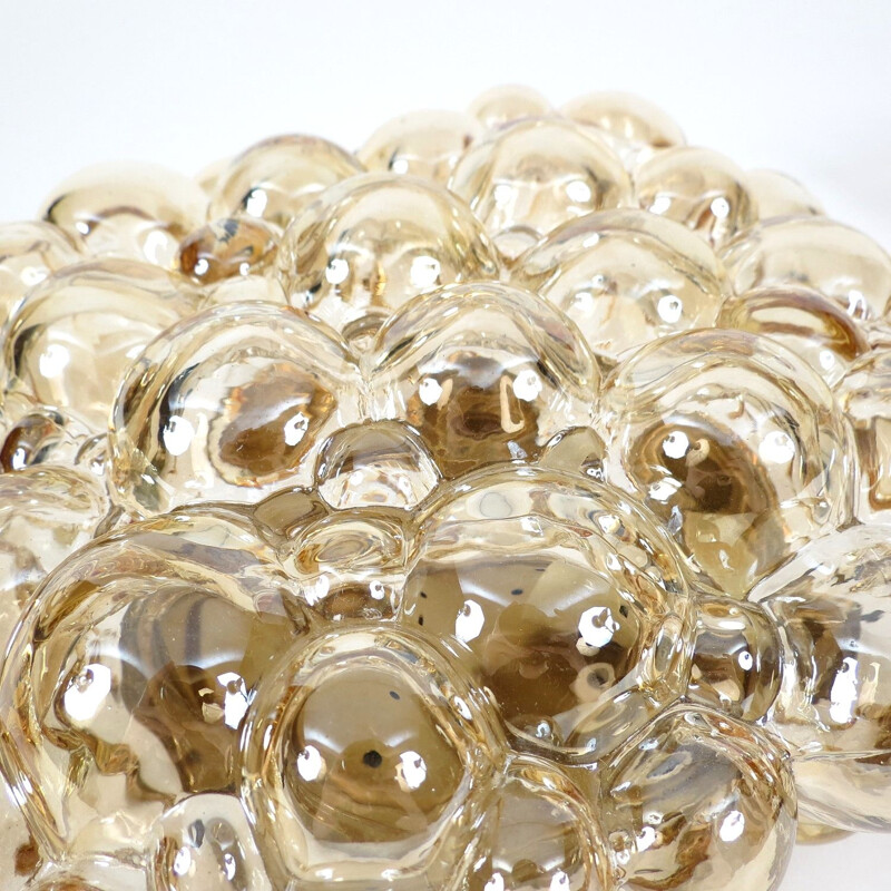 Vintage set of 3 bubble glass wall lights by Helena Tynell for Limburg