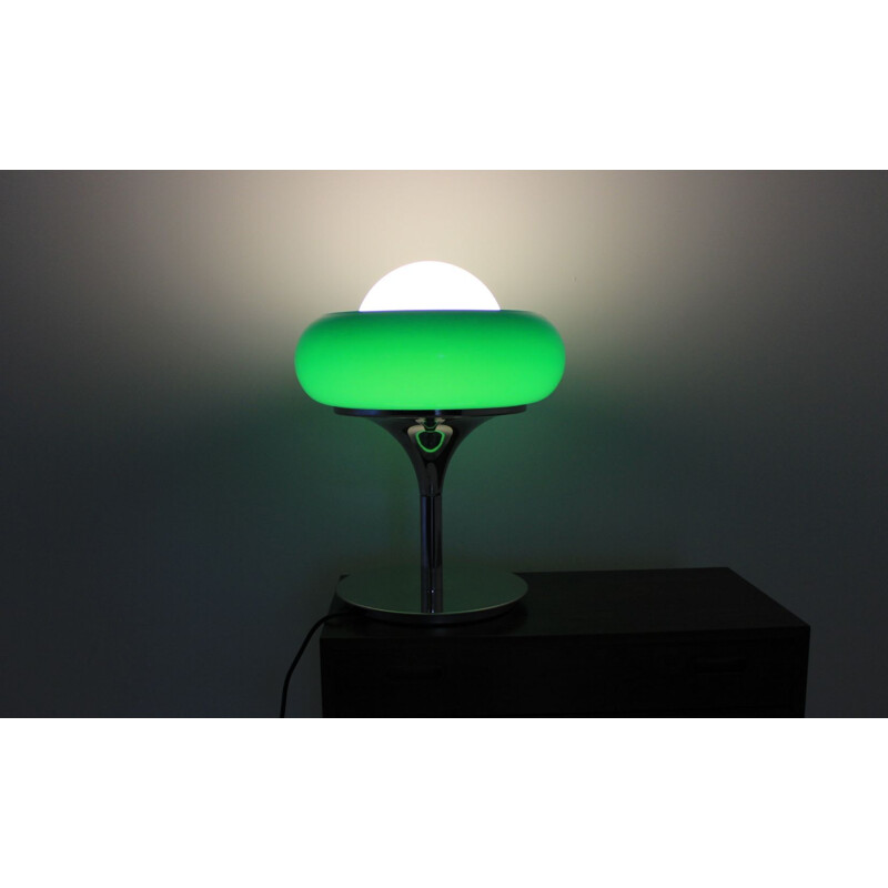 Vintage green table lamp by Harvey Guzzini for Meblo