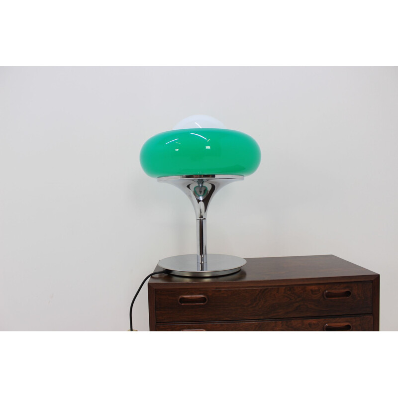 Lampe de table vintage verte par Harvey Guzzini pour Meblo