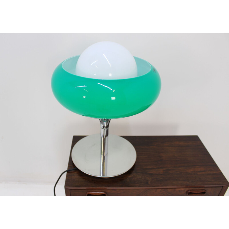 Vintage green table lamp by Harvey Guzzini for Meblo