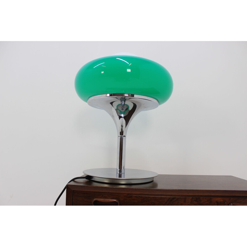 Lampe de table vintage verte par Harvey Guzzini pour Meblo