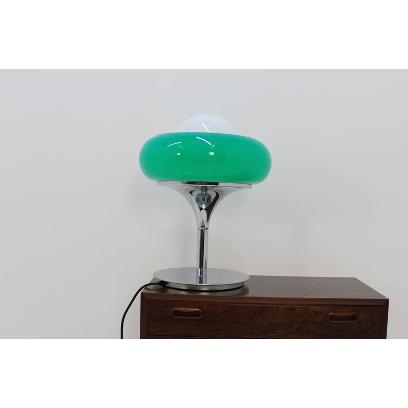 Lampe de table vintage verte par Harvey Guzzini pour Meblo