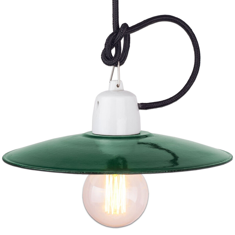 Vintage industrial green pendant lamp