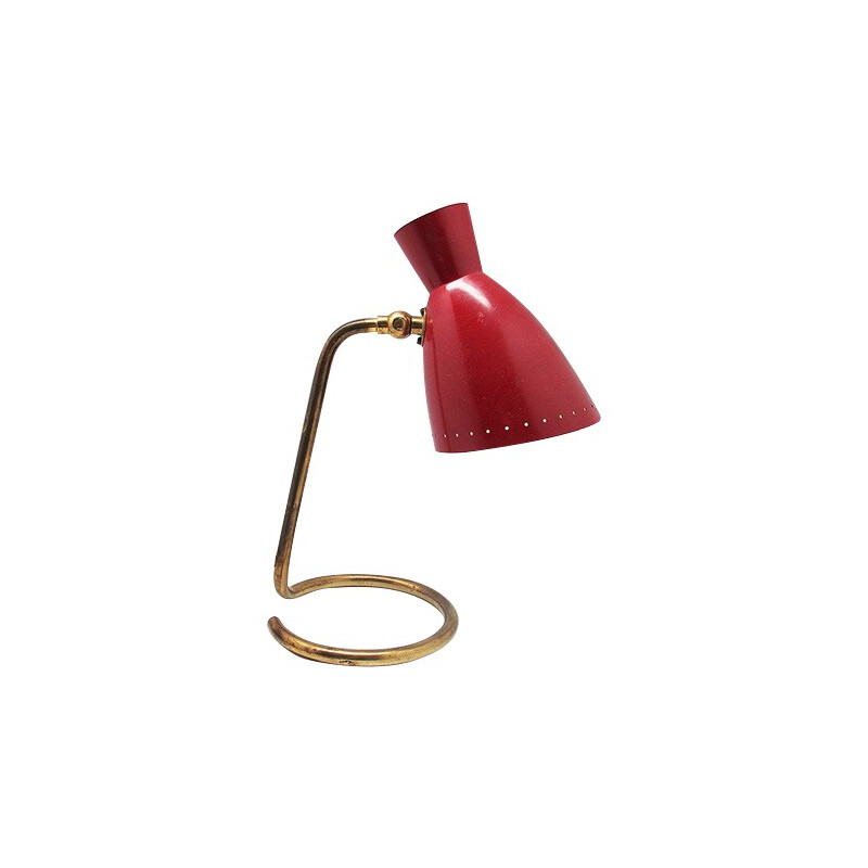 Cocotte lamp in aluminum and brass - 1950s