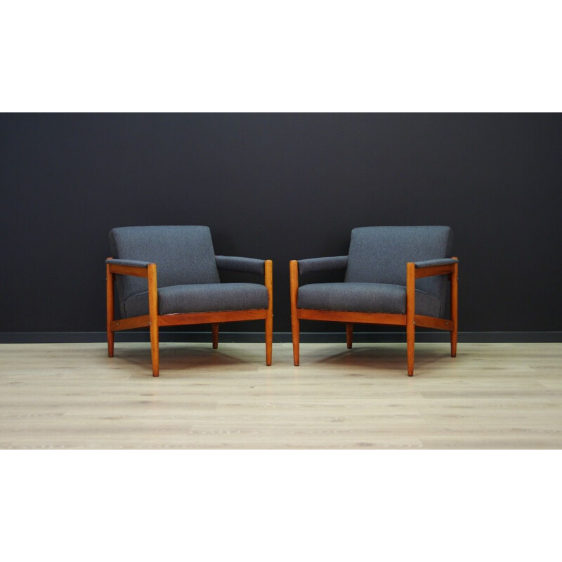 Vintage set of 2 Danish armchairs