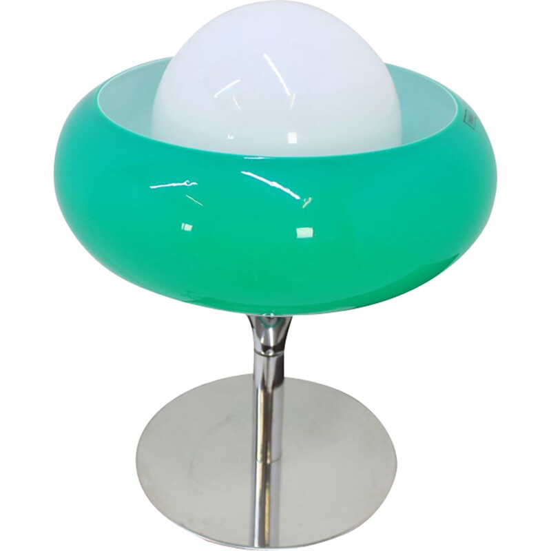 Lampe de table vintage verte par Harvey Guzzini pour Meblo