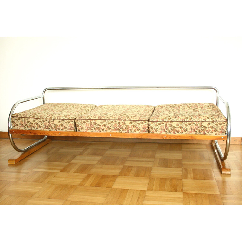 Vintage 3-seater sofa in steel