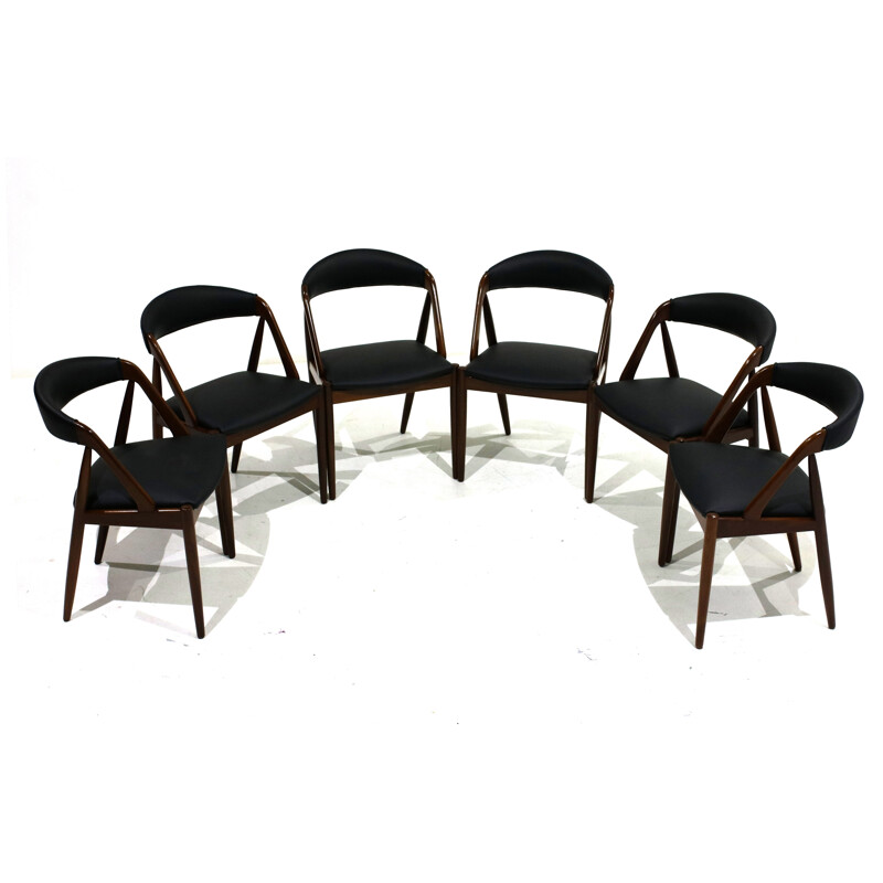 Vintage set of 6 chairs Model 31 by Kai Kristiansen for Schou Andersen