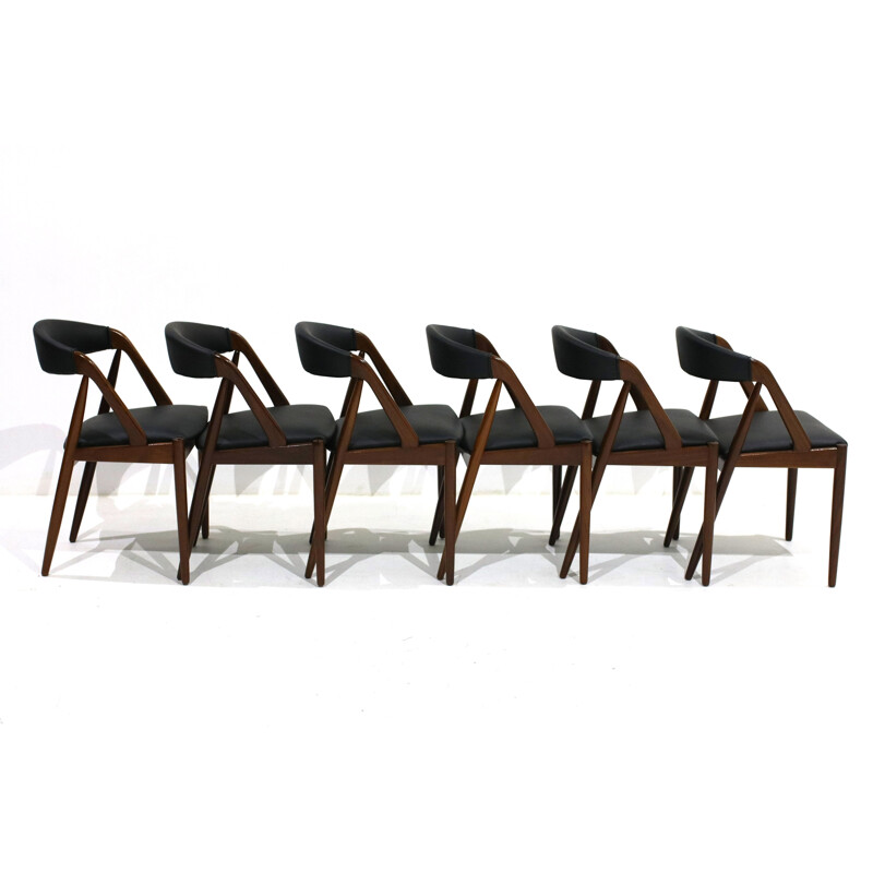 Vintage set of 6 chairs Model 31 by Kai Kristiansen for Schou Andersen