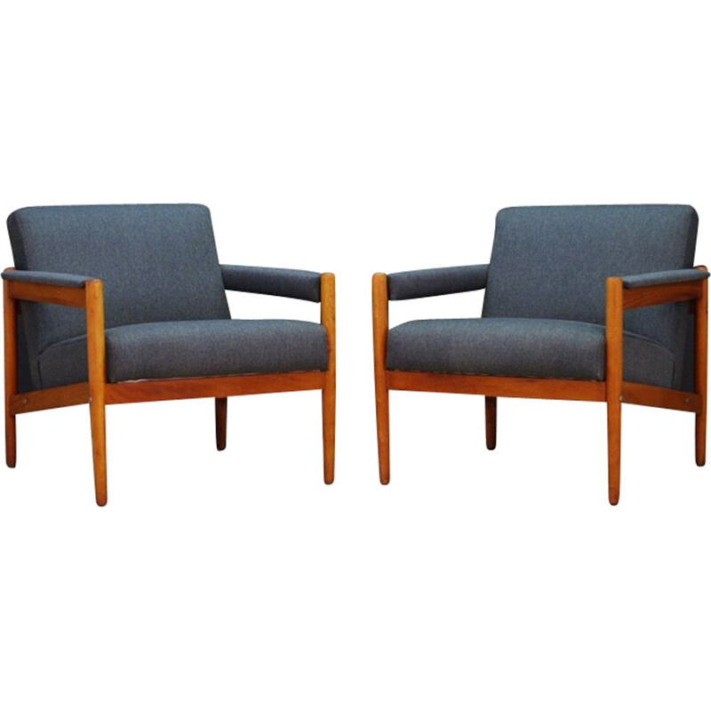 Vintage set of 2 Danish armchairs