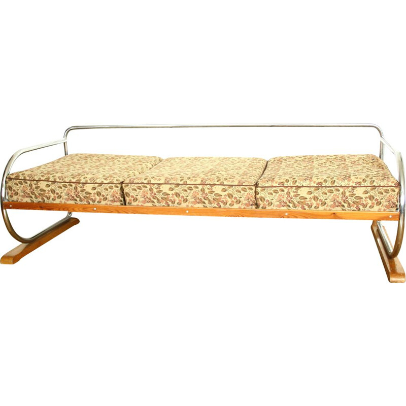 Vintage 3-seater sofa in steel