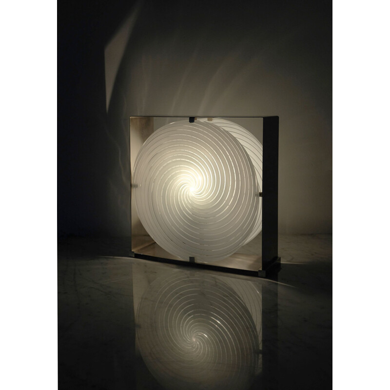 Lampe de table vintage spirale par AV Mazzega