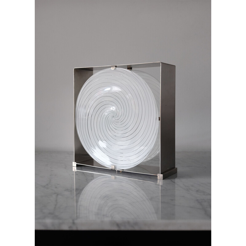 Vintage spiral table lamp by AV Mazzega