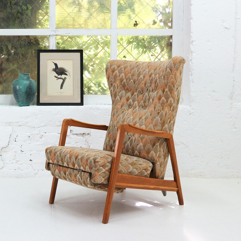 Fauteuil inclinable Wingback vintage