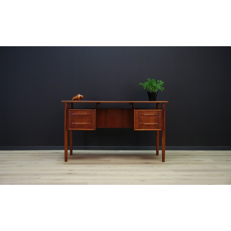 Vintage Danish writing desk in teak