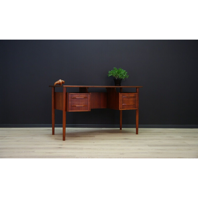 Vintage Danish writing desk in teak