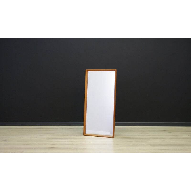 Vintage Danish design mirror in solid wood