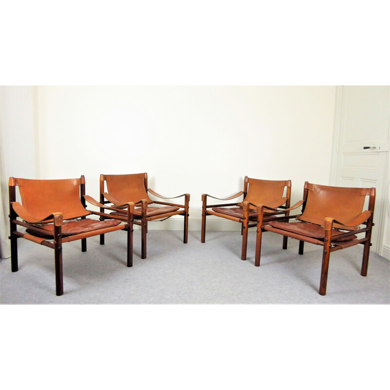 Set of 4 vintage "Sirocco" armchairs by Arne Norell