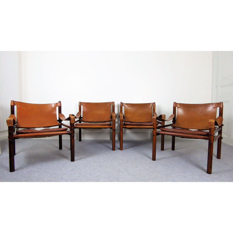 Set of 4 vintage "Sirocco" armchairs by Arne Norell