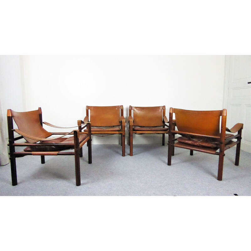 Set of 4 vintage "Sirocco" armchairs by Arne Norell