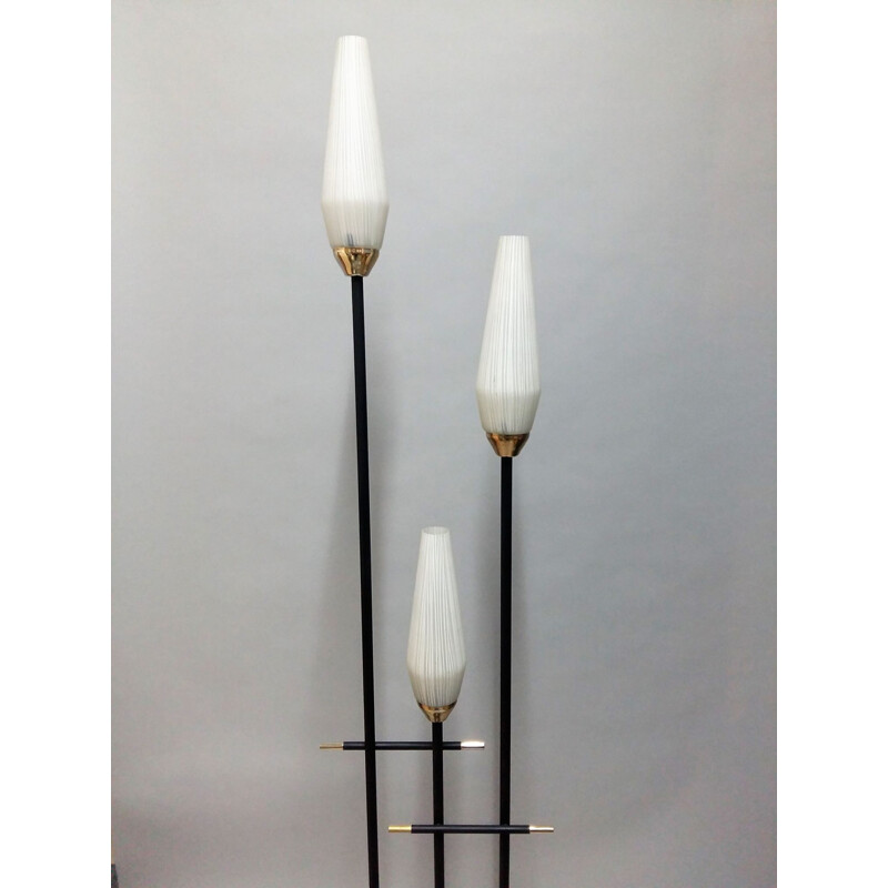 Vintage floor lamp in metal and brass by the Arlus House