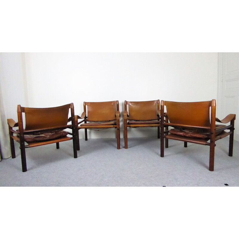 Set of 4 vintage "Sirocco" armchairs by Arne Norell