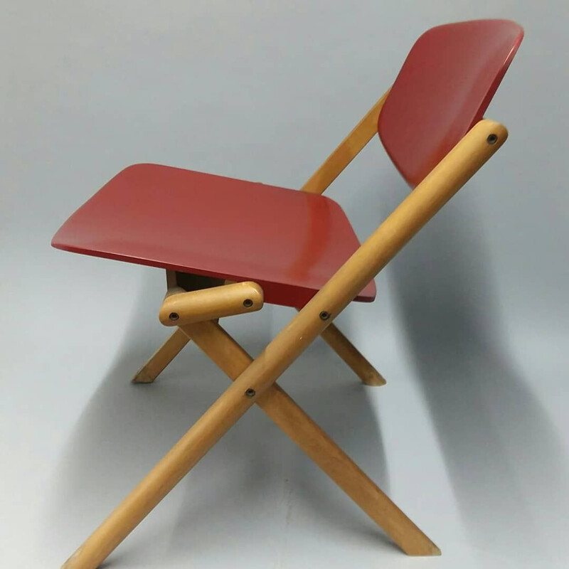 Vintage folding low chair by Jean-Claude Duboys